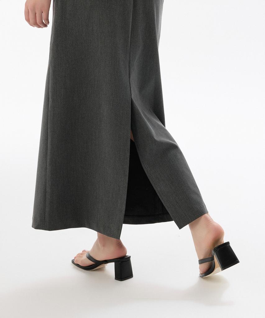 Musinsa Standard Woman Women'S Straight Maxi Skirt [Medium Grey]