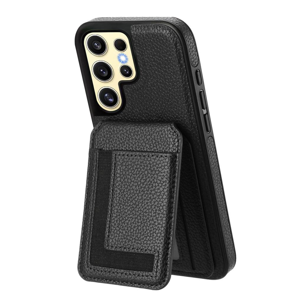 Magsafe 2-i-1 Avtagbart Plånboksfodral för iPhone 16 med Kortinnehavare Magnetiskt PU-läder Fodral med Lock Stativ Kreditkortsplatser för Samsung Galaxy S25 S24 S23