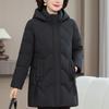 Plus Size XL-6XL Middle Age Women's Puffer Jacket Winter Outerwears Hooded Elegant Thick Warm Down Coats