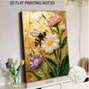 Pearl Painting DIY Kit Bee And Elegant Flower Design Frameless Shiny Bead Canvas Creative Craft For Home Wall Decor Art Project Hobby Supplies
