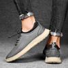 Genuine Leather Driving Shoes Male Comfortable Outdoor Hiking Shoe 2024 Elastic Band Mens Sneakers All-match Men Casual Shoes
