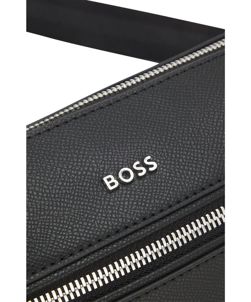 BOSS Men's Crossbody Bag with Lettering Logo, One Size, Black