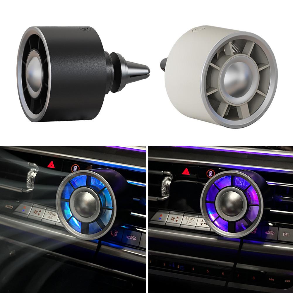 Mini Air Vent Cooling Fan 3 Gears Wind Speed Adjustable with Colorful Ambiance Light Portable Usb Charging with Air Vent Clip