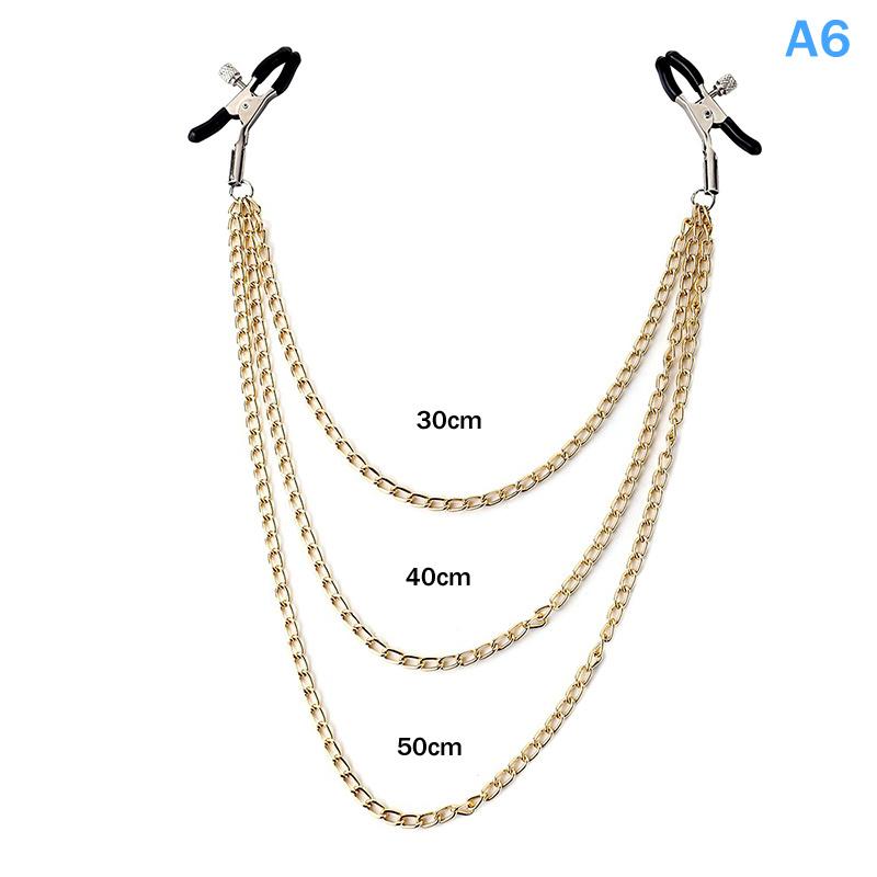 Multiple Colors Nipple Clip With Chain Stimulator Accessories Clitoris Clamps Slave Adult Games Body Clamps Bondage Nipple