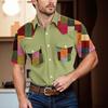 Men'S Fashionable Lapel And Shoulder Length Short Sleeved Casual Top