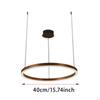 Circular Pendant Light Hanging Lamp Fixture for Living Room LED Chandelier Bar