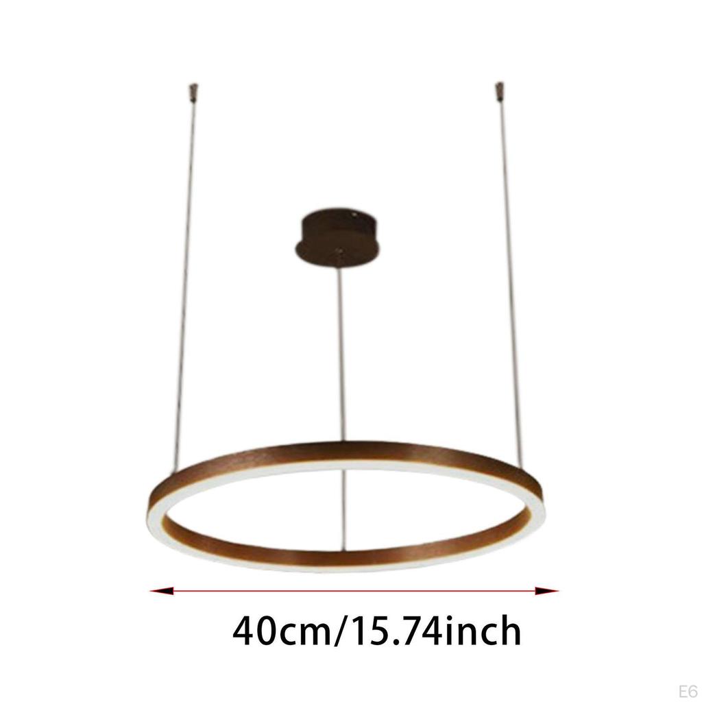 Circular Pendant Light Hanging Lamp Fixture for Living Room LED Chandelier Bar