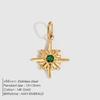 eManco Vintage Stainless Steel Star Shiny Colorful Rhinestone Charms Making Women DIY Necklace Bracelet Factory Direct