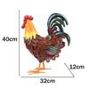 AEE4-Metal Rooster Decor,Yard Chicken Decor,Outdoor Garden Statues, Chicken Sculpture For Backyard Decor & Lawn Ornaments