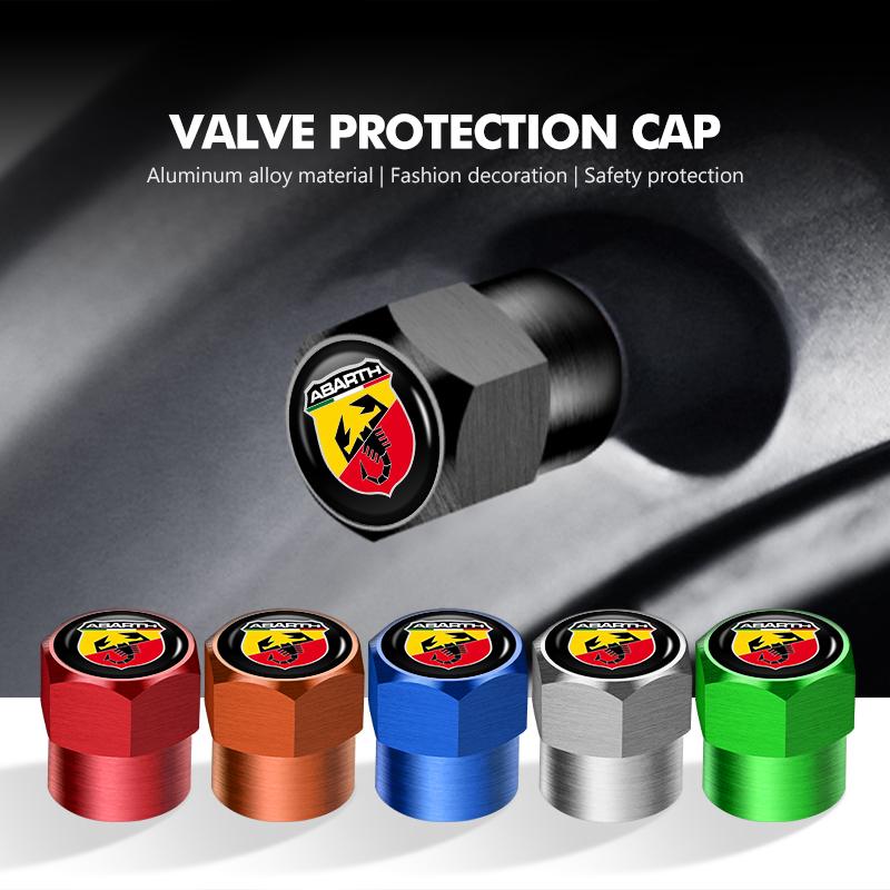 4pcs Car Wheel Tire Valve Protection Cap Tyre Dust Cover For Abarth UNO Astra Bravo Panda Linea Freemont Strada Doblo