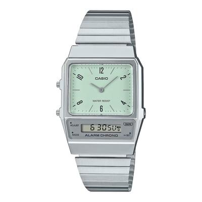 Standard Quartz Watch Unisex Pale Green Overseas Model [Casio] Ana-Digi AQ-800E-3A [Item]