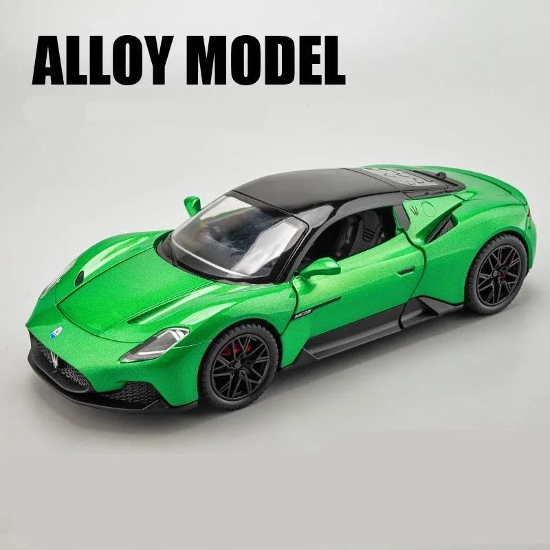 1/22 Scale Maserati MC20 Sport Car Model with Sound and Light, Pull Back Alloy Model Diecast Model Car for Kids Toy Gift