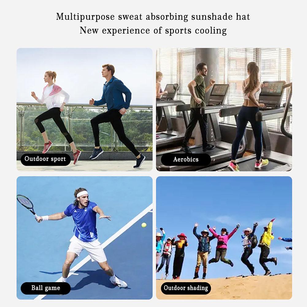 Summer Sun Visor Hat For Men Women Empty Top Sunshade Sweat-absorbing Breathable Cap For Outdoor Cycling Running