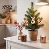 Rustic Winter Home Decor 12/24Pcs 2D Wooden Christmas Ornaments Woodland Animal Hanging Decorations Forest