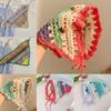 French Style Crochet Headscarf Hairband for Women Hair Bandannas Decorative Ethnic Headbands Bohemian Flower Hair Scarf
