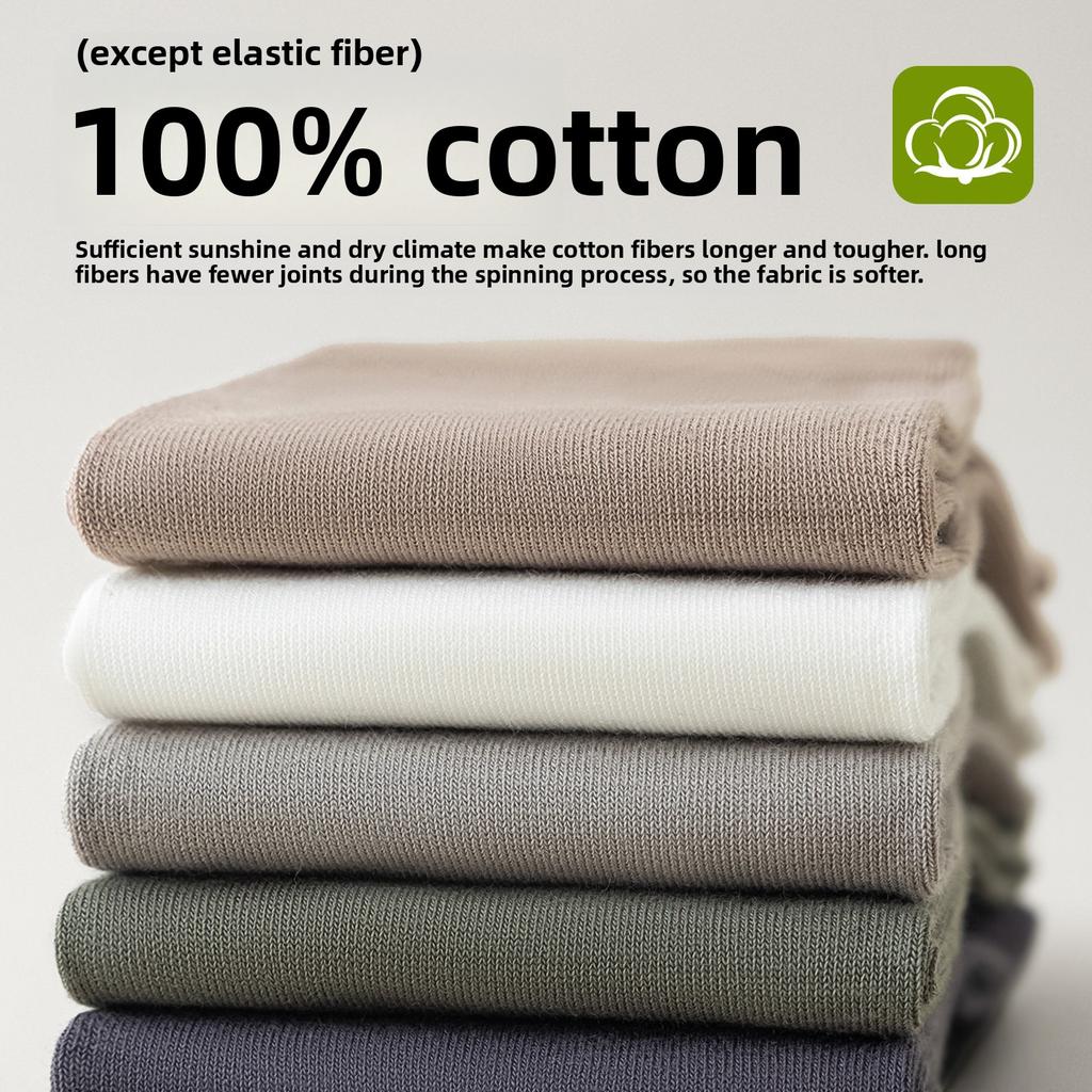 Cotton Five-heel Socks for Men, Mid-length, Suitable for Spring and Autumn, Sports Style, Black Pure Cotton Toeless Socks, Foot Coverings