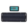 20W Solar Panel Black Solar Cell with Waterproof MPPT Controller for RV Home Vehicle Travel Camping