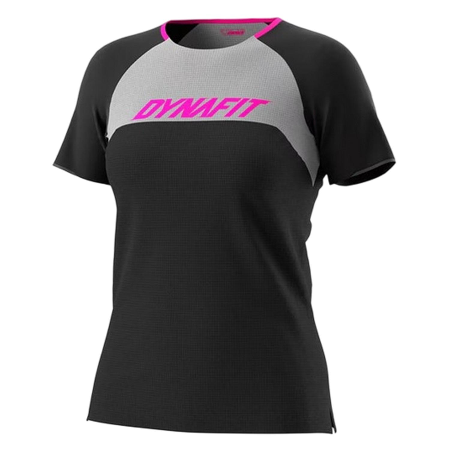 Dynafit Damen Farblich Abgesetztes Performance T-Shirt 12 UK schwarz