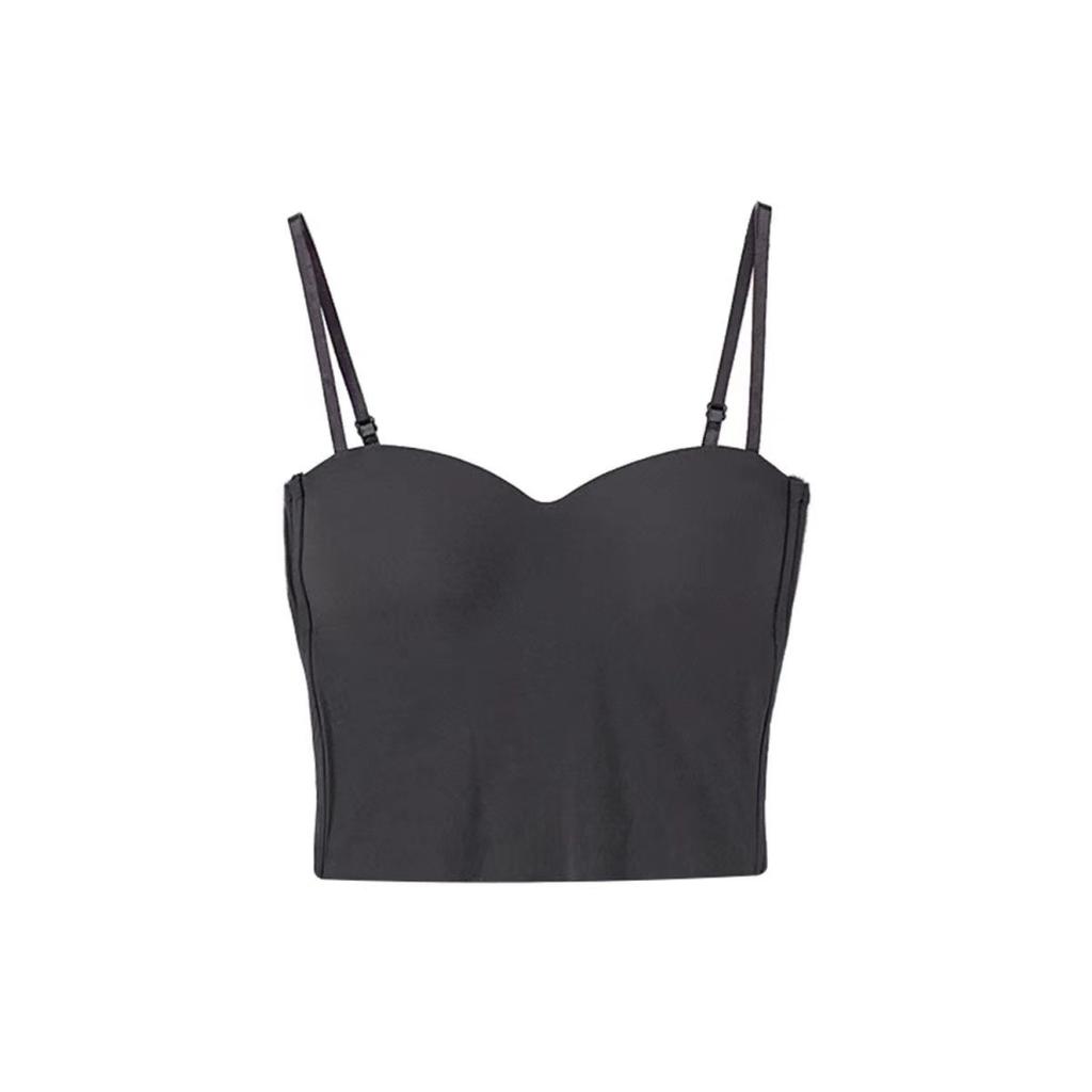 Eis-Seide Träger kleines Weste Damen innen Anti-Licht mit Brustpolster integriertes Tube Top schöner Rücken Unterwäsche BH Sommer dünn
