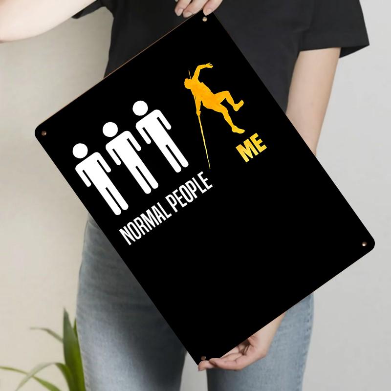 

Normal People vs Me Custom Metal Wall Art Funny SelfDeprecating Home Decor for Humorous Gift 20x30cm（7.8x11.8inch）