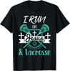 I Run On Jesus and Lacrosse Shirt Christian Player Gift T-Shirt