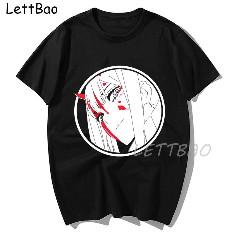 Darling In The Franxx Anime Vintage Tees Funny T Shirt Zero Two Hentai O Neck