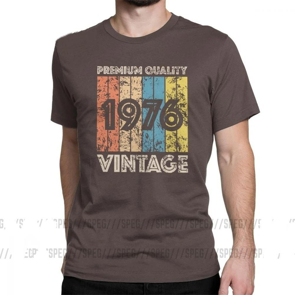 Made In 1976 50 Years of Being Awesome Vintage 50th Birthday T-shirts Men Casual Tee Loose Streetwear T Shirt Top Clothing