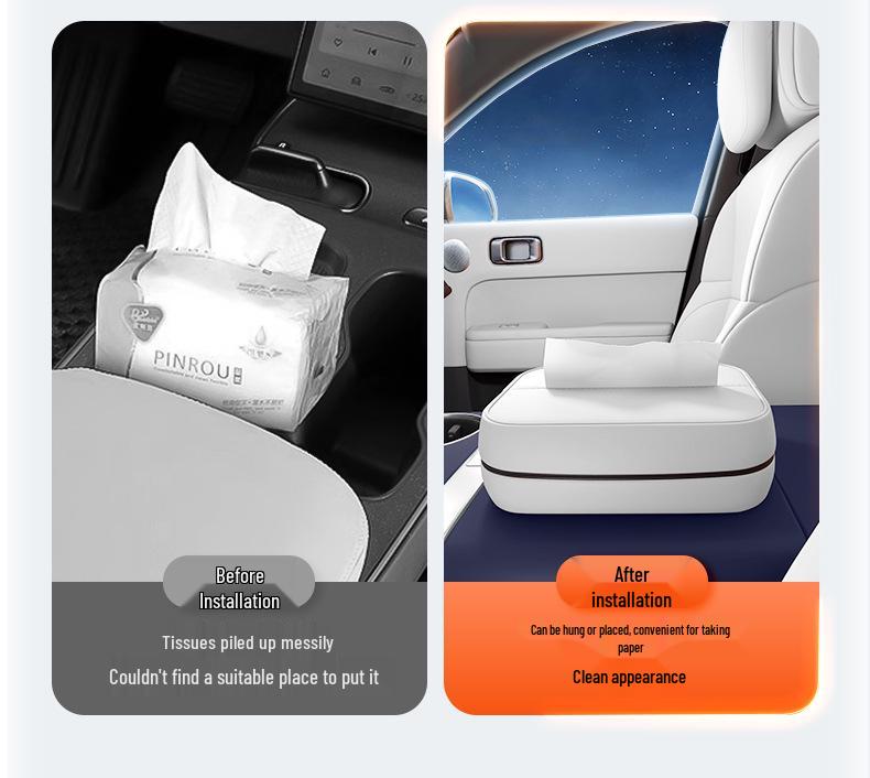 Zeekr 9X Seat Hanging Console Tissue Box - Car Interior Decoration 2025 Model