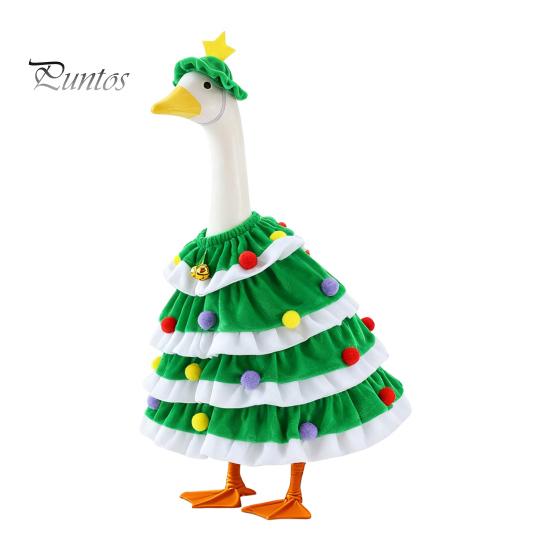 Holiday Yard Goose Attire Halloween Ghost Outfit, Christmas Porch Apparel, Festive Costume for 23 Inch Statue, Outdoor Garden Lawn Decoration Outfit
