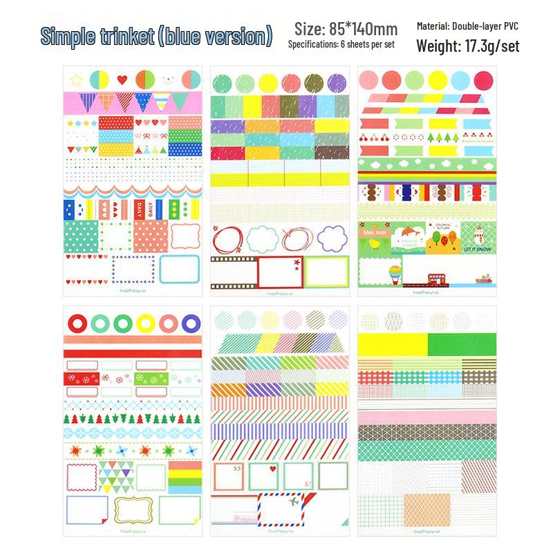 Korean Cartoon Animal Transparent PVC Stickers for Diaries and Baby Growth Journals