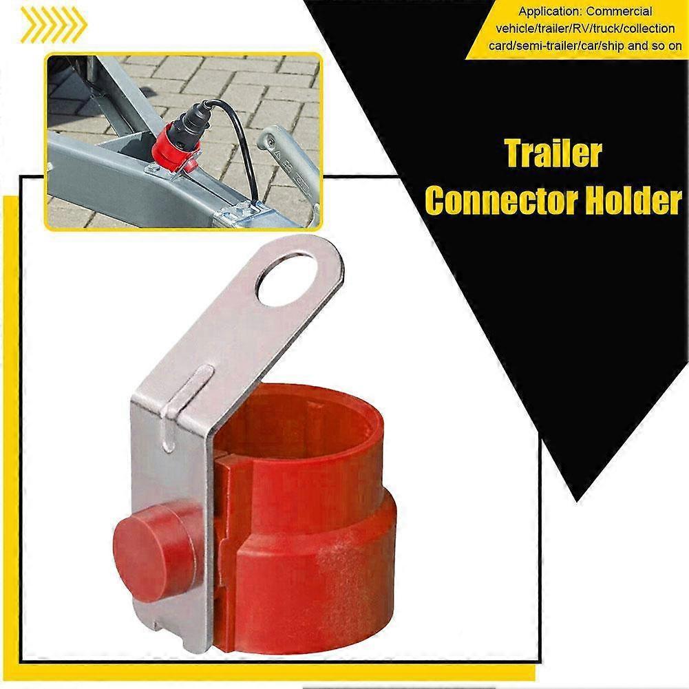 Plug Holder Trailer Connector Holder Red 7 Pin and 13 Pin Car