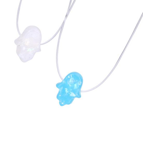 Přívěsek Hamsa Hand of Fatima Transparentní řetízkový náhrdelník Dámské šperky
