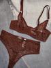Sexy jacquard lace underwear French ultra-thin perspective large chest small underwear anti-sagging large size bra cover