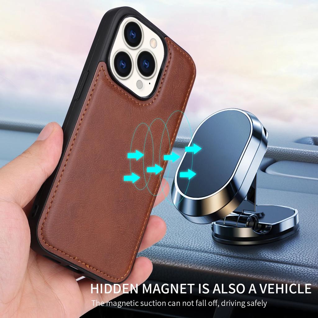 2 in 1 Detachable Cards Solt Wallet Leather Flip Case For iPhone 16 Pro Max 15 14 Plus 13 12 11 XS XR SE2022 Business Bag Cover