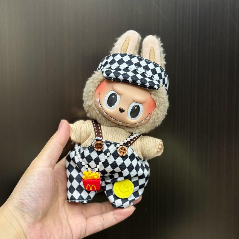 

Одежда для малыша Лабубу Плюшевый набор Первое и второе поколение Сидящая Вечеринка 17 см Кукла Лабубу Дора из винила excluding dolls