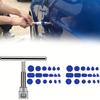 1SET Car Dent Repair Tool, Silver T-Handle with 36 Blue Car Dent Drawrings, Affordable, Rugged, Industrial Quality