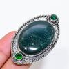 Natural Bloodstone, Diopside 925 Sterling Silver Jewelry Ring Size 8.5 ZS-1221