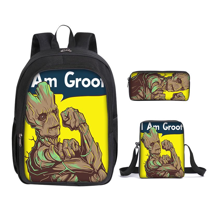 New Groot Schoolbag Kids Boys Backpack Insulated Lunch Bag Pen Bag Purses LOT