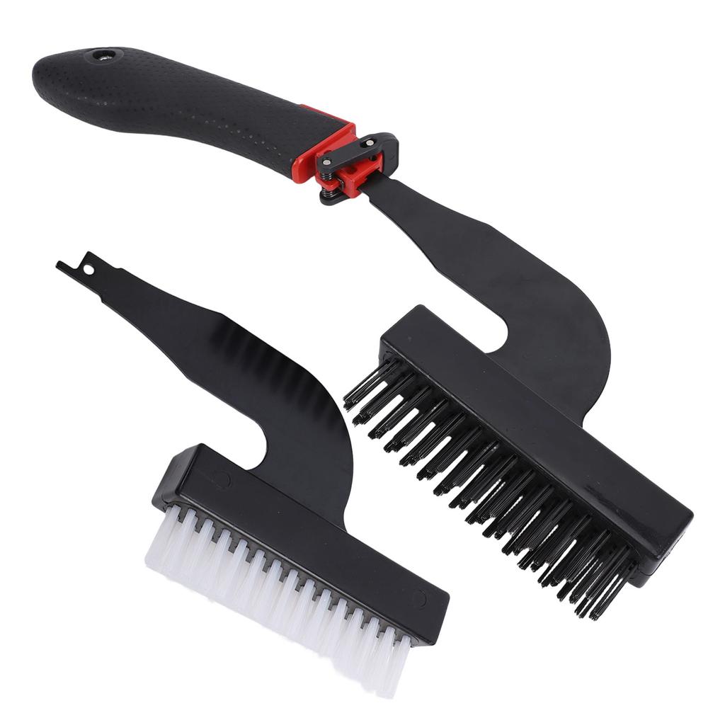 Reciprocating Saw Brush Set Nylon and Wire Brush Head with Reciprocating Saw Handle for Home Cleaning