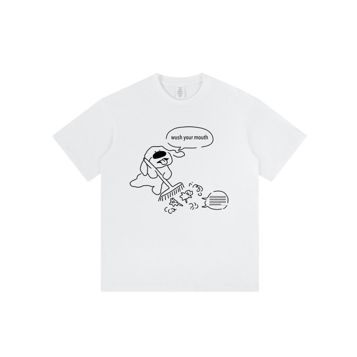 

Футболка из плотного хлопка Violent Sweeping Dog - Унисекс, литературный дизайн Triple Extra Large