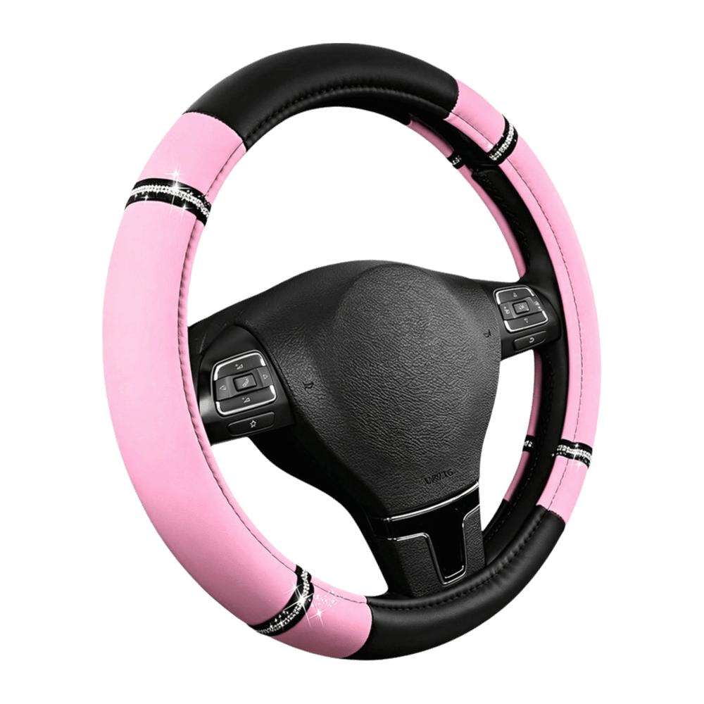 Rhinestone Steering Wheel Cover PU Leather PU Leather Steering Wheel Cover Automotive Interior