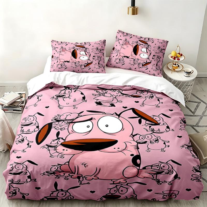Mutiger Hund 3-teiliges Set Perfekt für das Schlafzimmer Bequemes Bettwäsche-Set enthält einen Bettbezug und zwei Kissenbezüge Ideales Geburtstags- oder Weihnachtsgeschenk