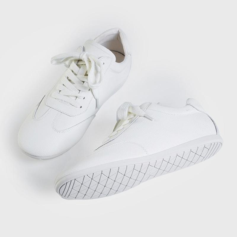 

Fashion Concise Casual Sports White Shoes for Women Fashion Lace Up Sewing Designer Shoes Comfortable Anti Slip Soft Soled Derby Shoes 40 белый