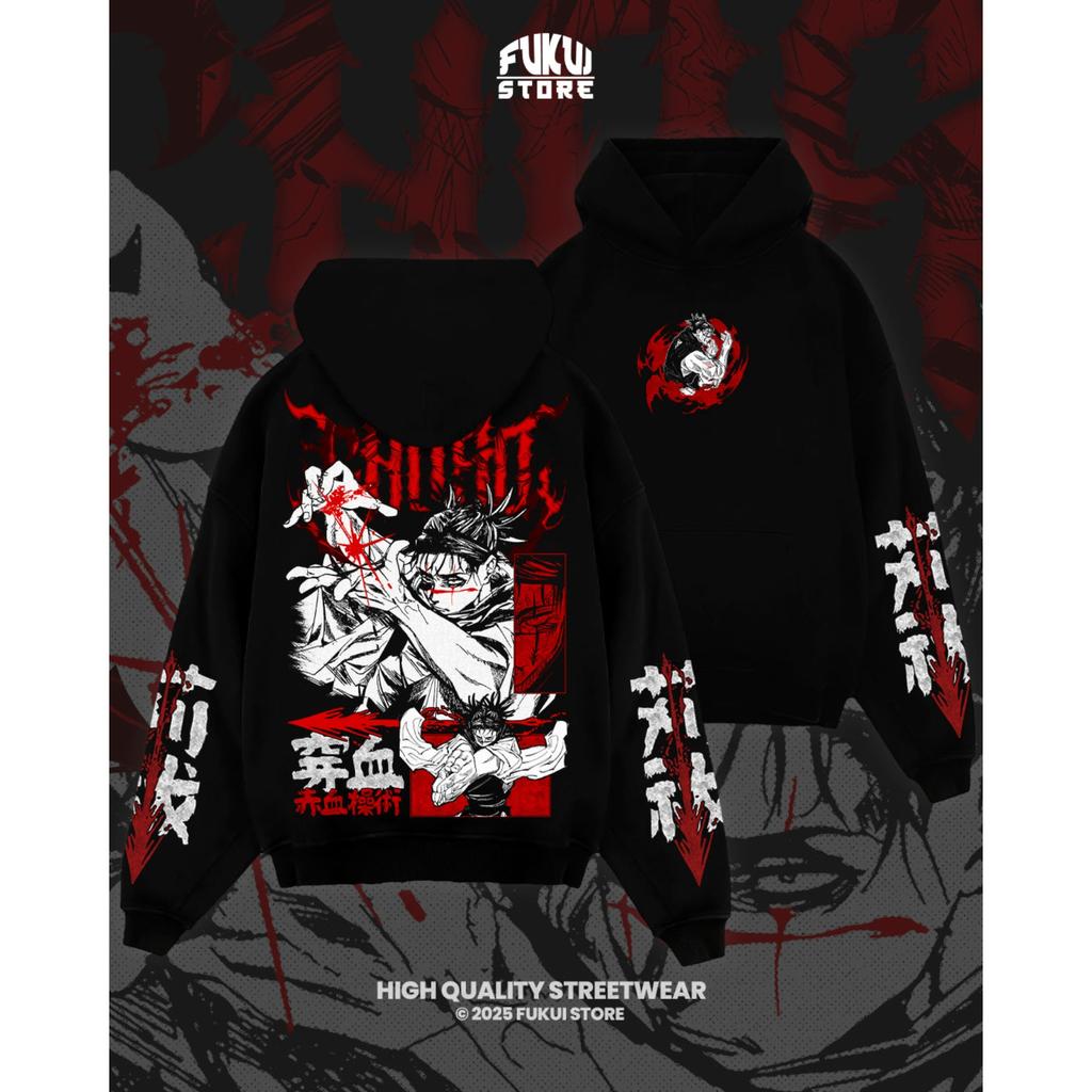 Jujutsu Kaisen Grafik-Hoodies Herren Damen Fleece Warme Sweatshirts Japanischer Anime Print Streetwear Y2k Übergroßer Pullover Trainingsanzug Damen Herren Kleidung