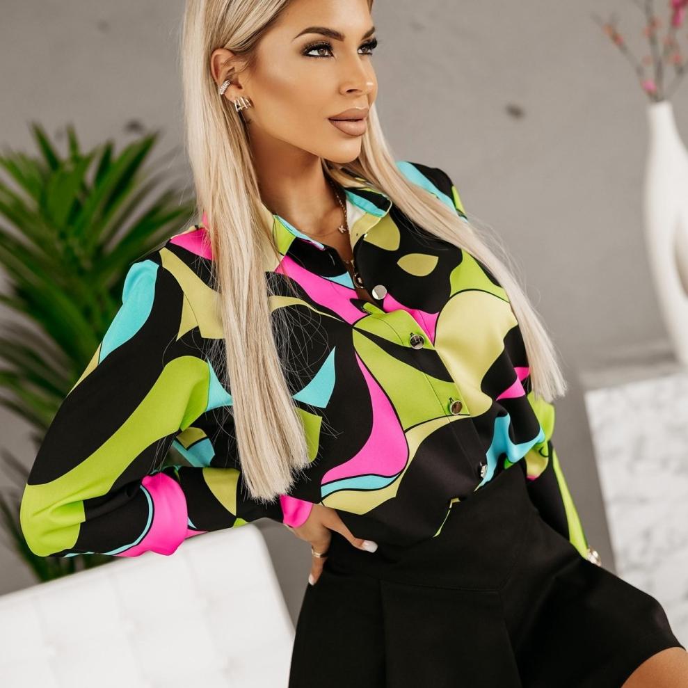 Women's Summer Blouse Casual Slim Button Long-sleeved V-Neck Khaki Shirt Women Fashion White Elegant Shirts Female Clothing