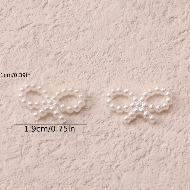 100pcs Bows, Ivory White Hair Ring Decoration, Suitable For DIY Wedding Hair Accessories Daily Decoration, DIY Materials