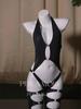 Sexy freizügige Dessous Damen Body Rückenfreier BH Offener Schritt Jumpsuit Bondage Unterwäsche Anime Cosplay Kostüme Dienstmädchen Outfit Plus
