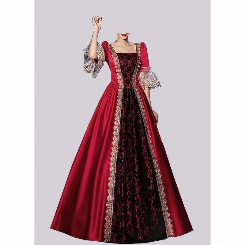 Retro Medieval Renaissance Victorian Palace Dress Stage Costumes