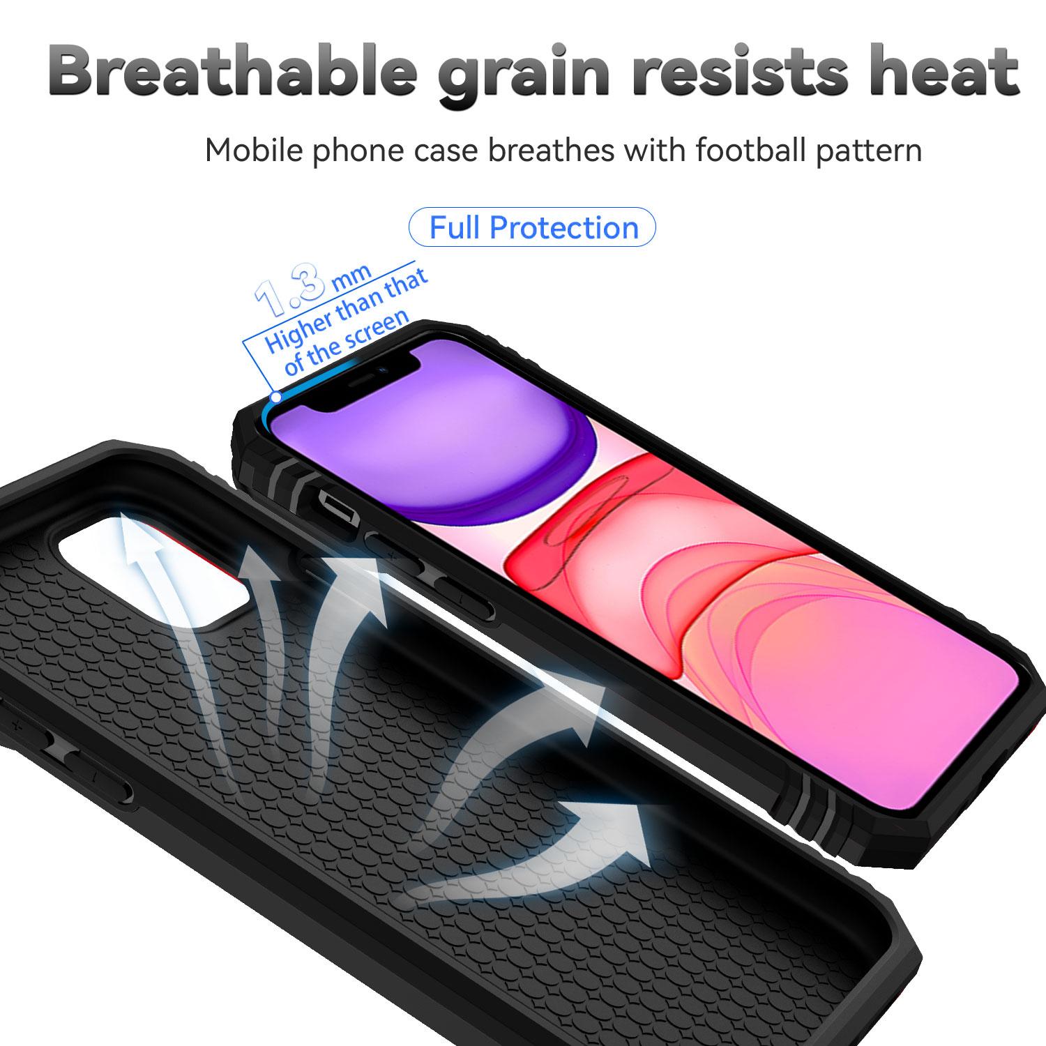 

For iPhone 11 Case PC+TPU Kickstand Armour Phone Cover with Camera Slide Guard Rose Gold