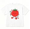 Cute Korean Style Black Short Sleeve T-shirt Cool Tomato Print Crew Neck Tee Whimsical Fruit Graphic Casual Streetwear Y2k Tops3